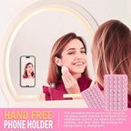 2PACK Silicone Double Sided Suction Phone Case Mount, Detachable Hands Free & Strong Grip Holder for Selfies & Videos, Compatible iPhone Android (Light Pink, 2Pack 40 Suction Cups)