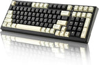 YUNZII YZ98 Gasket Mechanical Keyboard,99 Key Hot Swappable BT5.0/2.4G/USB-C Wireless NKRO 98% 1800 Layout with RGB LED Backlit for Linux/Win/Mac(Milk Switch, Black)