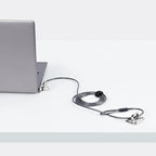 StarTech.com 3-in-1 Universal Laptop Lock 6.6ft (2m), Master Keyed Security Cable, Compatible with Noble Wedge/Nano/K-Slot; TAA