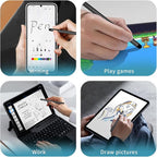 Stylus Pens with Pen Slot for Touch Screens, High Precision Capacitive Universal Stylus for iPad iPhone Tablets Samsung Galaxy All Touch Screen Devices (Silver-Long)