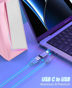 LENRUE Computer Speakers, USB/USB-C Powered PC Speakers with Loud Stereo Sound, Headphone-in for Desktop, iMac, MacBook, Laptop, Monitor (USB-C to USB Adapter Included) (Pink)