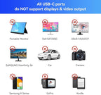 USB C to USB C Hub 10Gbps, 3 USB 3.2 Gen 2 Ports, 4K@60Hz HDMI, 100W PD, 2 USB 3.0 & SD/TF Card Reader, USBC Splitter Multiport Adapter for MacBook Pro/Air, iMac, iPad Pro(Not Support Type-C Monitor)