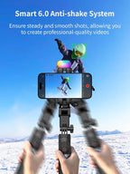 Gimbal Stabilizer for Smartphone, 4 in 1 Phone Gimbal w/360° Rotation for iPhone/Andriod Sefie Stick Tripod w/Auto Face Tracking and Wireless Remote for TIK Tok YouTube Vlogging-M1 Pro Black