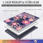 CISSOOK for MacBook Air 13 inch M4 M3 M2 Case 2025 2024 2023 2022, Hard Shell Case Keyboard Skin Screen Protector for MacBook Air 13.6 A3240 A3113 A2681, Stylized Flowers