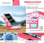 for iPad Pro 13 Inch Case with Keyboard (M4, 2024)，Magic-Style Magnetic – 7 Colors Backlight -Floating Cantilever Stand - Multi-Touch Trackpad Keyboard Case for iPad Pro 13 (Rose Red)