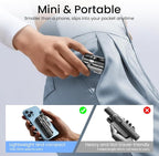 Portable Selfie Stick Tripod with Remote, 3-in-1 Pocket Size Phone Tripod Grip with 2 Cold Shoes, Mini Selfie Stick for iPhone Android, Phone Holder for Vlog, Livestreaming, Photography