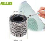 MECCANIXITY 10Pcs Replacement Fiber Mesh Tips for Stylus Pens 6mm Suitable for Capacitive Touch Screen,High Sensitivity,Soft,No Scratch Screen Pen Tip
