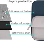 MOSISO Laptop Case 15 inch, 15 inch Laptop Sleeve Bag Compatible with MacBook Air 15 M4 A3241 M3 A3114 M2 A2941 2025 2024 2023, Dell XPS 15, Neoprene Computer Sleeve Bag with Small Case, Haze Blue