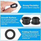 PATIKIL 20mm / 13/16 Inch Drill Hole,5/8 Inch ID Rubber Grommets, 3Pcs Top Hat Grommet for Wiring Eyelet Ring Gasket Automotive Firewall Cable Hole Plugs Wires Protection, Black