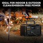 600W Portable Power Station EM600, 599.4Wh 162000mAh Solar Generator with USB-C PD 100W, Pure Sine Wave AC, 10 Outputs, Wireless Charging for Outdoors Camping Travel, RV, Home Backup(SOS Light)