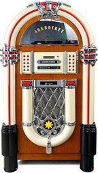 Arkrocket Full Size Jukebox Vinyl Record Player Bluetooth USB SD CD Player Radio Retro Turntable Classic Jukebox (Taurus - Classic)