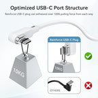 AMVR 16FT(5M) Link Cable Compatible with Meta Quest 3/3s/2/Pro & Pico 4 Series - Max to 5Gbps USB-C Data Line to USB 3.0 for PC Gaming & SteamVR Transmission (White)