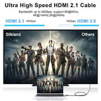 8K 4K HDMI Cable 10FT, High Speed Braided HDMI to HDMI 2.1 Cord Supports 8K@60Hz, 4K@120Hz 144Hz 48Gbps Compatible with Roku TV/PS5/HDTV/Blu-ray