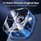 UniqueMe Compatible for 3 Pack iPhone 15 Pro/iPhone 15 Pro Max Camera Lens Protector, [Drop Protection] [Case Friendly] 9H Tempered Glass Camera Cover Screen [New Version]