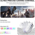 XVX G705 Wired Gaming Mouse, 12000 DPI RGB Gaming Mouse with 12 Backlit Modes & 7 Macro Buttons, PC Gaming Mice Support DIY Keybinding, Mouse Gamer Computer Mouse for Laptop PC Mac Windows,Topographic