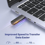 32GB USB C Flash Drive Dual USB 3.0 Flash Drive Type C + USB A Portable Type-C Flash Drive 2-in-1 USB-C Thumb Drive for Smartphone Tablet Computer Mac iPhone 15 Black(2 Pack)