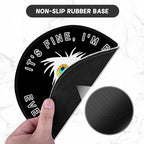 ITNRSIIET Round Mouse Pad with Stitched Edge Premium-Textured Waterproof Non-Slip Rubber Base Desktop Protection Mat Diameter 8.7 inches, Funny Cat