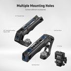 NEEWER Universal Camera Cage with Top Handle & Cold Shoe Monitor Mount, Arca Type Camera Gimbal Stabilizer Video Rig, Dual Handgrips & 3/8" for ARRI Compatible with SmallRig Accessories, CA016T+MA006
