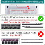 Teryeefi for MacBook Pro 13 inch Case 2025 2024 2022 2021 2019 2018 2017 2016 Release fits Model A2338 M2 M1/A2289/A2251/A2159/A1989/A1706, Design Hard Shell with Keyboard Cover, Abstract Flowers A001