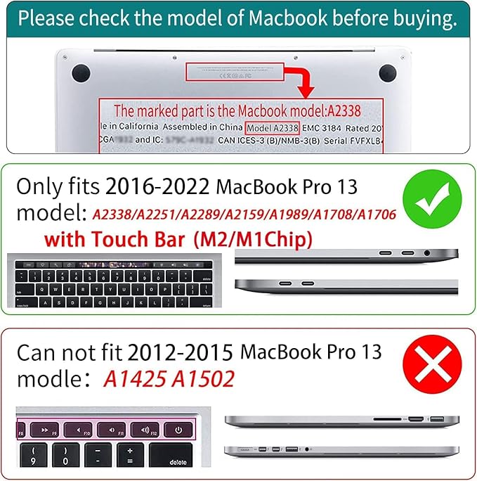 Teryeefi for MacBook Pro 13 inch Case 2025 2024 2022 2021 2019 2018 2017 2016 Release fits Model A2338 M2 M1/A2289/A2251/A2159/A1989/A1706, Design Hard Shell with Keyboard Cover, Abstract Flowers A001