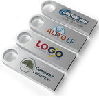 ABLAZE Custom Flash Drive 32GB 10 Pack, Personalized USB with Your Logo Metal Thumb Drives USB 2.0 Memory Stick Pendrive (Sliver)