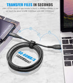sweguard USB Type C Charger Cable [3-Pack,10ft+6.6ft+3.3ft] iPhone 16 Charger Nylon Braided Cord for iPhone 16 15 Pro Max Plus Samsung Galaxy S24 S23 S22 S21 S20 S10 Note 20 10 A54 Pixel LG Moto PS5