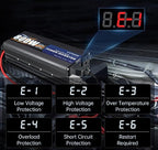 LVYUAN 800 Watt Pure Sine Wave Power Inverter 12V to 110V120V DC to AC Converter with Dual Sockets, Dual USB Ports, LED Display for Home Outdoor RV Car Power Inverter Power Adapter