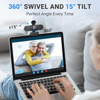 EMEET 2024 Upgraded C960 Webcam for PC, Autofocus, 1080P HD, 73° View Angle, Computer Camera w/Privacy Cover and Microphone, Plug and Play USB Webcam for Video Calling/Zoom/Teams/Google Meet