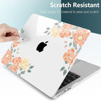 TWOLSKOO Compatible with M4 MacBook Air 13.6 inch Case 2025-2022 Release M4 A3240 M3 A3113 M2 A2681, Plastic Hard Shell & Keyboard Cover & Type C Adapter & Screen Protector, Vintage Roses