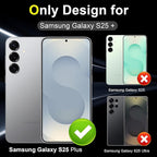 YWXTW Camera Lens Protector for Samsung Galaxy S25+ Plus Accessories [1:1 Fit & Ultra Clarity] 9H Tempered Glass Metal Individual Ring Camera Cover Screen Protector, Case Friendly (Black)