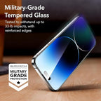 ESR 3 Pack for iPhone 14 Pro Screen Protector, [9H Hardness] [Military Grade Shatterproof] Tempered Glass Film with Easy Installation Tool, HD Clear, Scratch Resistant