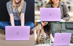 CISSOOK Compatible with MacBook Air 13.6 inch Case A3240 A2681 A3113 2022 2023 2024 2025 Release, Plastic Hard Shell Case USB 3.0 Adapter for MacBook Air 13 inch M2 M3 M4 Chip, Frosted Purple