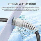 Strain Relief Cord Connector,LISTENJIALE 2Pcs NPT 3/8" Waterproof Cable Gland Flex Spiral Strain Relief Adjustable 5-10mm Cable Connector Nylon Joint with Gaskets(Grey)