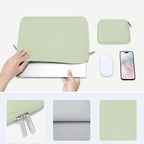 MOSISO Laptop Case 13.3 inch, 13-13.3 inch Laptop Sleeve Bag Compatible with MacBook Air/Pro 13 / Pro 14, HP Dell ASUS Lenovo Notebook, Neoprene Computer Sleeve Bag with Small Case, Sage Green