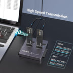 AOKO M.2 NVMe SSD Cloner, Dual-Bay 4-in-1 Hard Drive Duplicator/Reader, Supports M.2 NVMe/NGFF SATA, mSATA & SATA 2.5"/3.5" HDD,Offline Cloning Without PC