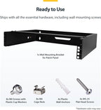 StarTech.com 2U Wall Mount Network Rack - 14 in Deep (Low Profile) - 19" Patch Panel Bracket for Shallow Server, IT Equipment, Network Switches - 77lbs/35kg Weight Capacity, Black (RACK-2U-14-BRACKET)