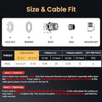 QILIPSU 6pcs M25L Long Thread Cable Gland Waterproof IP68 Nylon Strain Relief Cord Grip Cable Pass Through Wire Connector