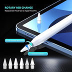 Replacement Tips for Apple Pencil Pro (1st/2nd Gen & USB-C), Upgraded iPad Pen Tips with Carrying Case, Precise Stylus Accessories - 6 Pack, Blue