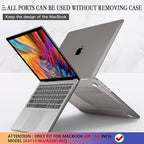 CISSOOK Compatible with MacBook Air 13.6 inch Case 2022 2024 2025 Release A2681 A3113 A3240 with Touch ID, Crystal Grey Hard Shell Case & Keyboard Cover for Mac Air 13.6 M2 M3 M4, Gray