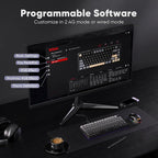 RedThunder K75 Wireless Mechanical Gaming Keyboard, 75% Hot Swappable Creamy Keyboard with Knob, RGB Backlit, Pre-lubed Linear Switches, Side Printed PBT Keycaps, Wireless/Wired/BT5.0 Connection Mode