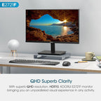 KOORUI 27 Inch QHD (2560x1440) IPS Ultra-Thin Computer Gaming Monitor, 100Hz Refresh Rate, DCI-P3 95%, FreeSync & G-Sync, 1ms MPRT, VESA 100x100mm, Tilt Adjustable for Game and Work