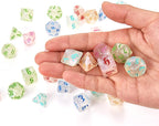 DND Dice, 10 X 7 (70 Pieces) Polyhedral Dice Set for Dungeons and Dragons DND RPG MTG Table Games D4 D6 D8 D10 D% D12 D20 with 10 Pack Black Bags