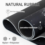 RAINYEAR Large Gaming Mouse Pad(31.5 x 11.8 Inch), Computer Mousepad with Anti-Slip Rubber Base, Smooth Large Keyboard Mouse Pad Mat for Gamer, Office, Home, Black Universe