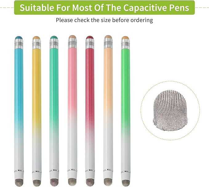 MECCANIXITY 10Pcs Replacement Fiber Mesh Tips for Stylus Pens 10mm Suitable for Capacitive Touch Screen,High Sensitivity,Soft,No Scratch Screen Pen Tip