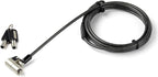 6.5 [2m] 3-in-1 Universal Laptop Cable Lock - Keyed Security Lock for K-Slot, Nano & Wedge Slot Desktop/Laptop - Anti-Theft