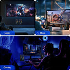 RGB Desktop Speakers with Enhanced Bass, Volume Control & 6 Colorful Lights - USB Powered & 3.5mm Aux Gaming Speakers for Laptop, PC, Tablet, Phone