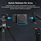 SmallRig Mount Plate for AirTag, Quick Release Camera Mount Baseplate for Arca-Type, Built-in EVA Pad, 1/4"-20 Screws, for Sony A7 III/ A7 IV/ A7C II/ A7C R/A6700 /A6400 /FX30 /FX3 /ZV-E10 II- MD5423