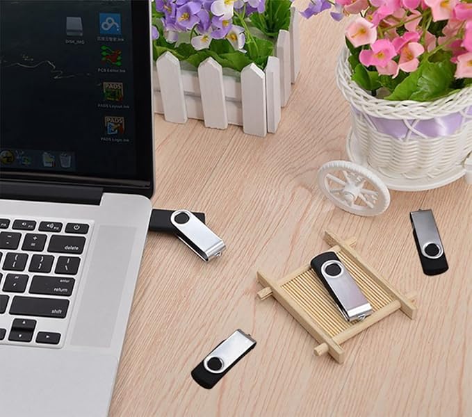 20 Pack 128MB Bulk USB 2.0 Flash Drives Small Capacity USB Thumb Drive Swivel Memory Stick JumpDrive [Not 128GB]
