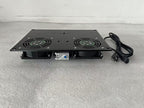 27U Server Cabinet Rack Enclosure,with Caster Wheels 2 Server Temperature Fans Locking Glass Door Removable Side Panels 27U Network Cabinet 22" Installation Depth,Standard 19" Equipment