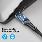10FT USB-C 3.1 Gen 2 Cable 10Gbps Data Transfer, 60Hz Video Output, 4K Display,100W(5A),USB C Video Monitor Cable 100W PD Fast Charging Compatible with Thunderbolt3 MacBook iPhone 15 iPad